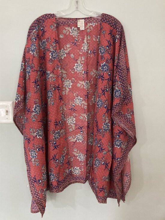 Japna Other - Floral Boho Kimono Cardigan By Japna One Size 100% Viscose Made In India